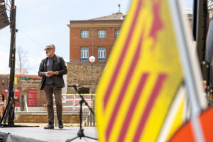 Carles Riera en l'acte Central de la CUP  a Barcelona